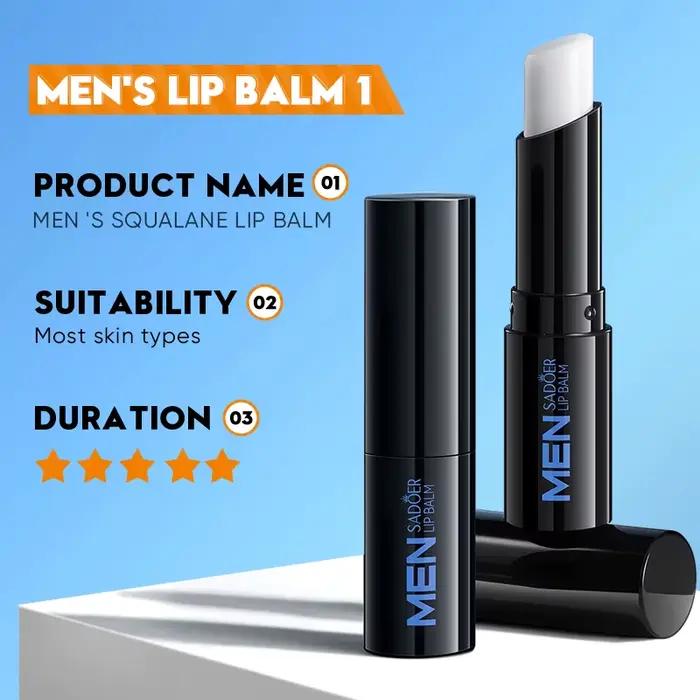 Baume à lèvres hydratant anti-sécheresse anti-fissuration éliminant la peau morte atténuant les lignes fines pour hommes soins de la peau