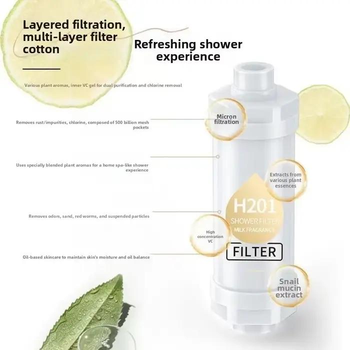 Filtre de douche haute pression avec vitamine C pour soin de la peau parfum lavande adoucisseur d'eau qualité spa pour homme et femme occasions quotidiennes et spéciales