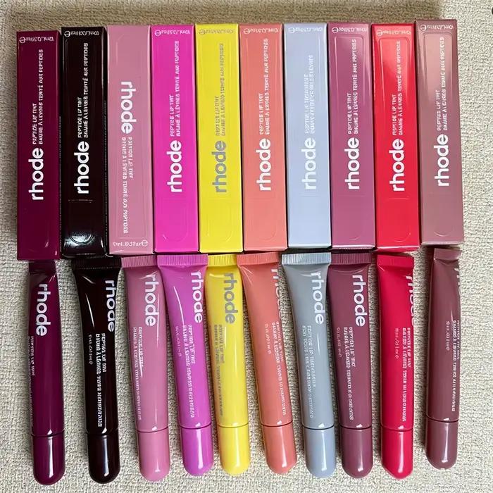 Rhodeskin Gloss à lèvres printanier, baume à lèvres lissant, anti-rides, longue tenue, nourrissant, soin quotidien pour femme, maquillage hydratant, blush pour fille