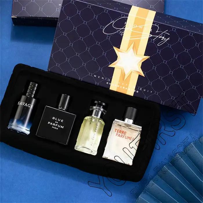 Marque de luxe Parfum hommes Cologne 100ml Parfums Homme coffret cadeau 4 pièces ensemble