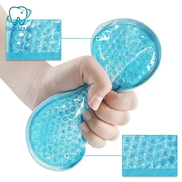 Masques faciaux froids pour les yeux compresse chaude froide cernes perles de gel douces tissu élastique PVC sans latex usage quotidien relaxation maison bureau voyage