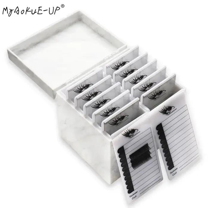 Boîte de Rangement à 5/10 Couches pour Faux-Cils, Palette de Maquillage, Support pour Colle, Outils