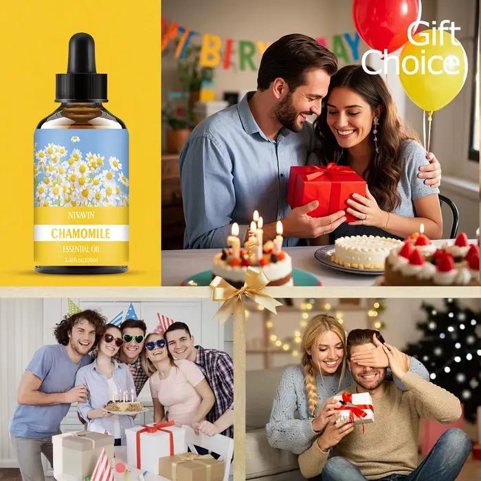 L'huile essentielle de camomille 30 ml/60 ml/100 ml convient à l'hydratation du visage
