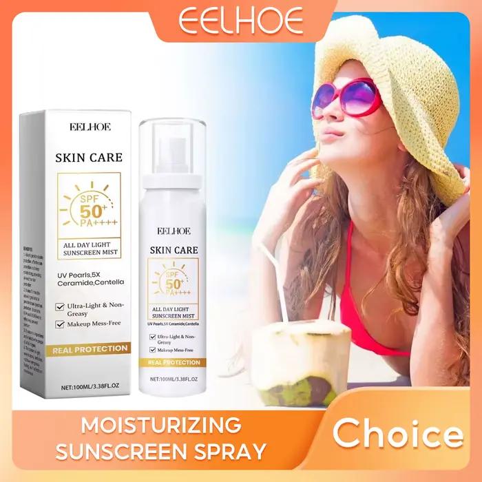 Spray de protection solaire Spf 50, produit original pour le visage, imperméable, hydratant, protect