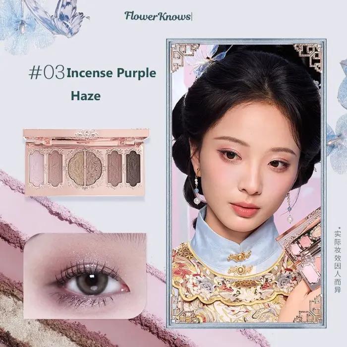 Flower Knows Chocolate Shop Palette de fards à paupières hautement pigmentée Shimmer Mat Glitter Ombre