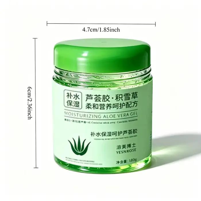Gel d'aloe vera et de centella asiatica, soin du visage, gel d'aloe vera rafraîchissant, riche en ingrédients d'aloe vera, hydrate et raffermit