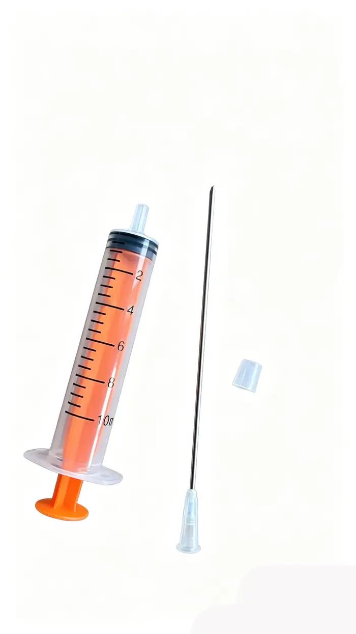 Lot de 6 seringues à parfum en plastique de 10 ml avec aiguille en acier inoxydable à bout arrondi,