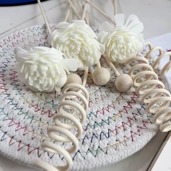 9 bâtonnets diffuseurs de parfum en rotin artificiel, recharge pour diffuseur d'arômes, bricolage floral