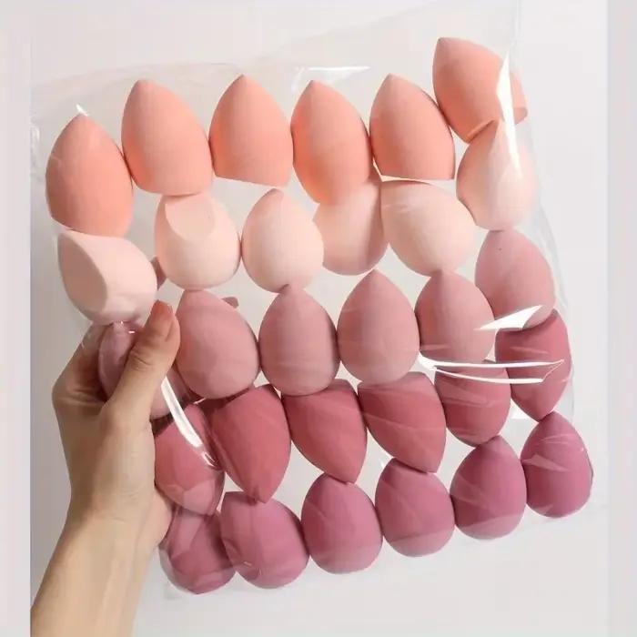 Éponge de maquillage sans latex, sans parfum, 20 pièces, houppette de maquillage humide et sèche, adaptée à tous les types de peau, couleurs aléatoires