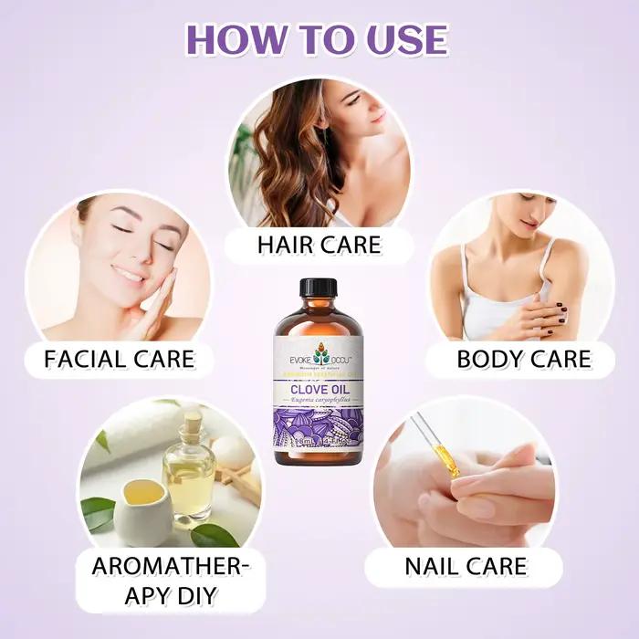 EVOKE OCCU huile essentielle de clou de girofle 118ML soins dentaires aromathérapie nettoyage Spray camomille gingembre mandarine Vetiver thym offre spéciale