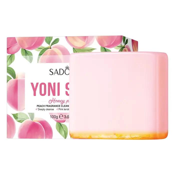 Le savon intime pêche comprend un filet moussant - Nettoyage et fraîcheur doux, formule ph-équilibrée pour peaux sensibles, nourrissant et doux