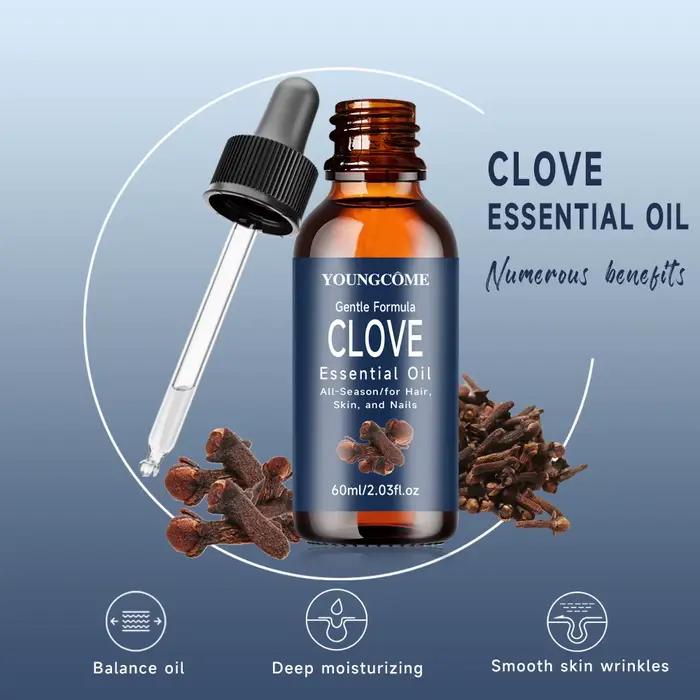 Huile Essentielle de Clou de Girofle Pure Biologique Soins Visage Hydratant Réparateur Anti-Âge Occasions Spéciales