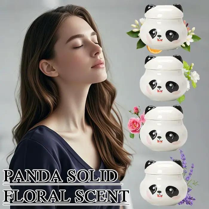 Baume de parfum solide en céramique Panda, parfum floral, stick de parfum, déodorants, arôme corporel, parfums longue durée, onguent