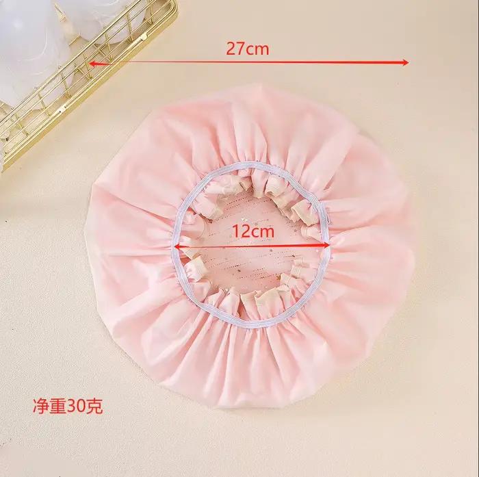 Chapeau de bain imperméable pour femmes double couche élastique accessoire de salle de bain chic pour les occasions quotidiennes et spéciales