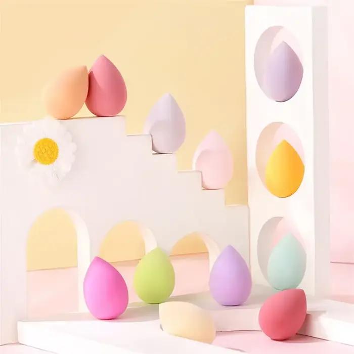 Éponge de maquillage en forme de gourde, goutte d'eau de pêche, bouffante cosmétique professionnelle pour fond de teint, crème anti-cernes, mélangeur de maquillage, éponge douce
