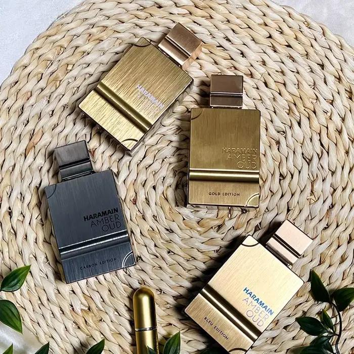 60ml arabe dubaï moyen-orient parfum unisexe Eau De Toilette rubis or bleu édition durable charmant Haramain ambre Oud Spray corporel