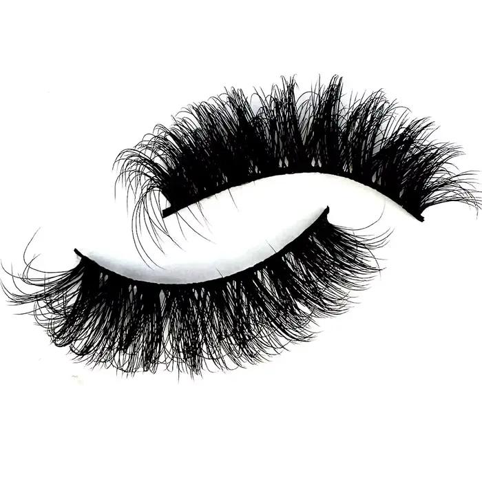 Faux-Cils en Faux Vison 8D Effet Oeil de Chat, Pack de Cils Volumineux, Touffus, Dramatique, Longs,