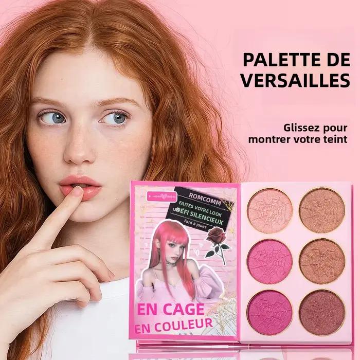 Palette de maquillage de 5 pages avec 70 couleurs : 48 fards à paupières mats et scintillants