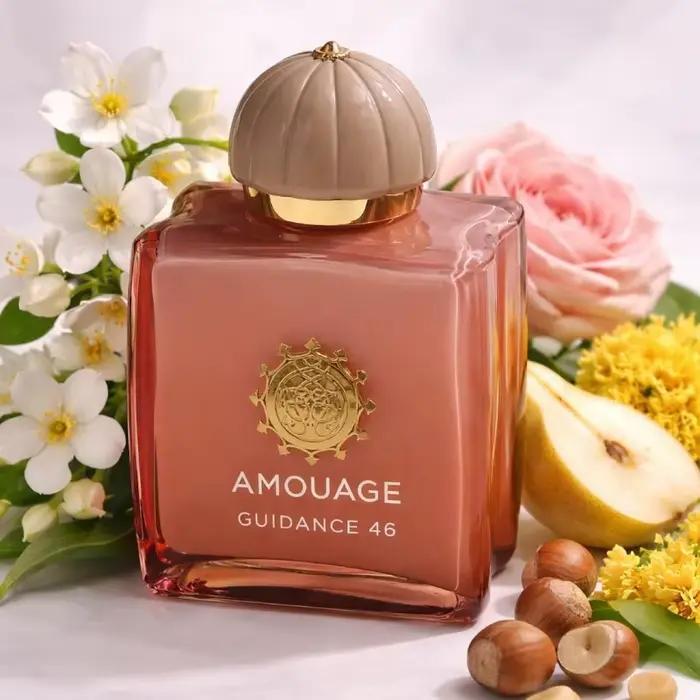 AMOUAGE Guidance 46 100ml Extrait de Parfum Floral Boisé Rose Encens Vanille Ambre Parfum Unisexe de Luxe Longue Durée