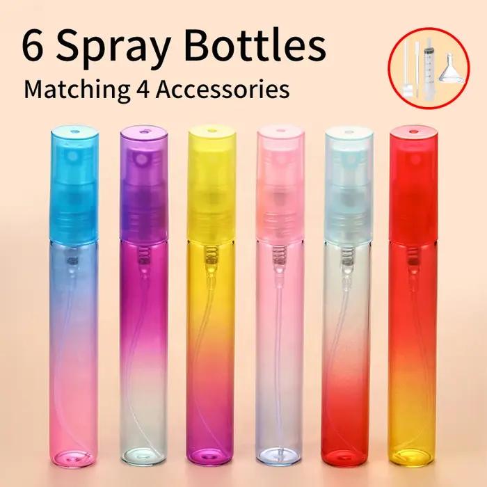 Flacon pulvérisateur de parfum 8ml avec 6 bouteilles rechargeables et 4 accessoires pour femmes occasions spéciales et personnalisation de parfum