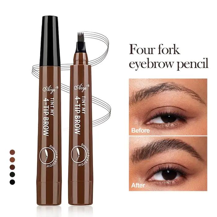 Stylo à sourcils étanche à 4 pointes fendues
