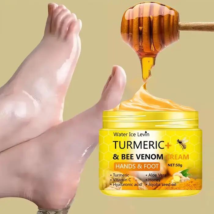 Curcuma veine d'abeille Anti-séchage fissure pied crème main craquelée réparation peau élimination soin crème pieds morts peau des mains 50g