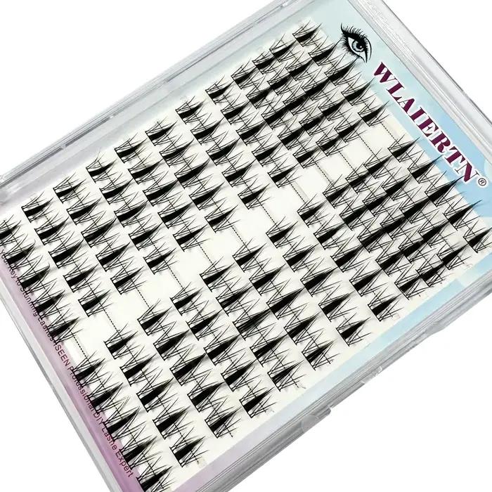 10-14-cils individuels 12 rangées DIYClusters naturel Long Manga faux cils Extension outil de maquil