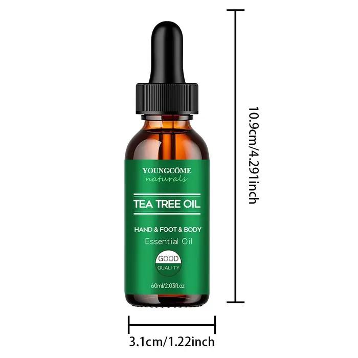 Huile essentielle d'arbre à thé pour soins de la peau, massage, douche, diffuseur huile essentielle relaxante pour le visage, le corps, les ongles, les cheveux, les soins de la peau
