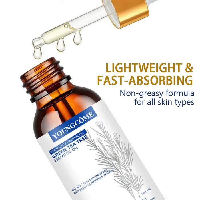 Huile essentielle d'arbre à thé pour aromathérapie et bien-être peau cheveux ongles occasions détente relaxation stress