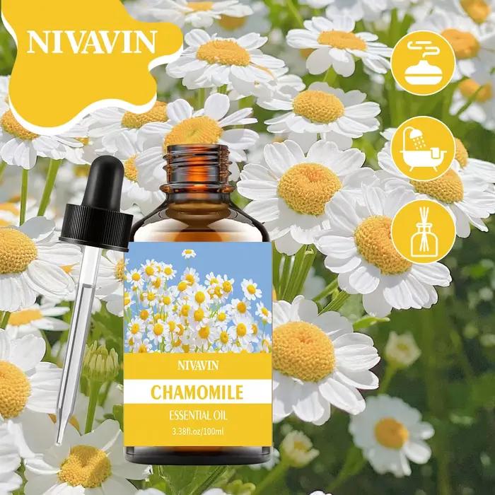 L'huile essentielle de camomille 30 ml/60 ml/100 ml convient à l'hydratation du visage