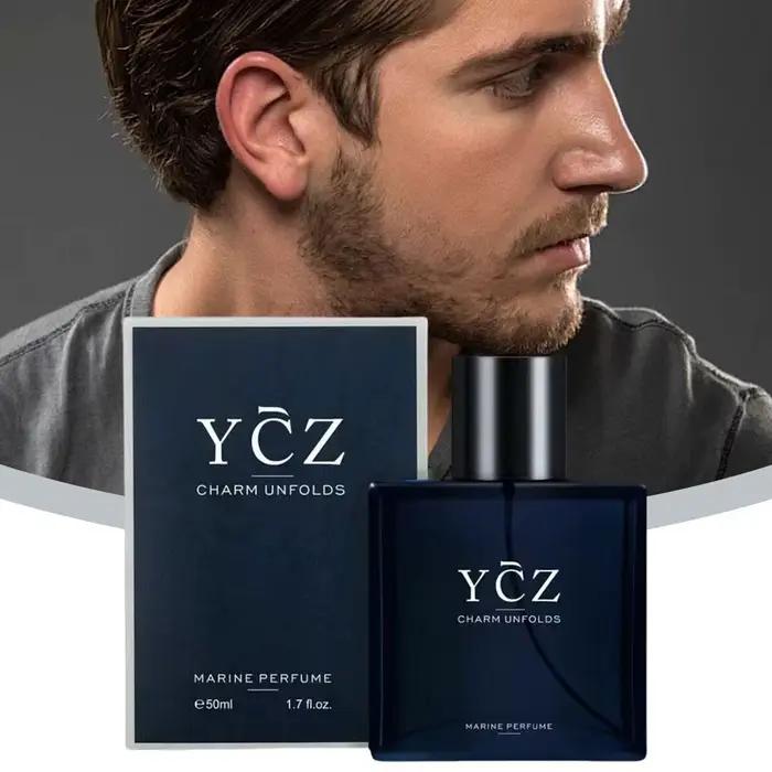 YCZ bleu hommes parfum Cologne longue durée Woody océan