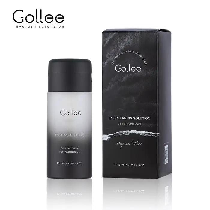 Gollee 135ml Eau Nettoyante Douce pour Cils et Peau des Yeux Avant et Après Greffe, Élimine les Impu
