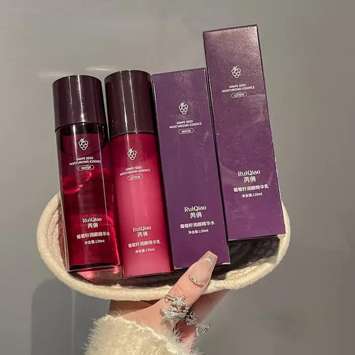 Émulsion d'essence hydratante de graines de raisin, raffermissante, hydratante, blanchissante et Anti-âge, soins pour la peau
