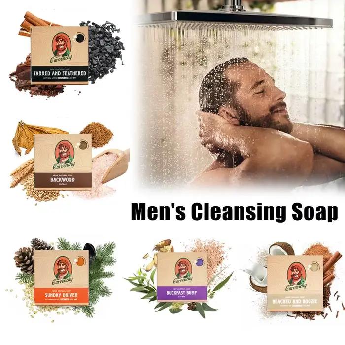 Savon Naturel Homme - Protection Hydratante, Élimine l'Excès de Sébum et la Saleté, Parfum Frais Longue Durée, Pour Tous Types de Peau