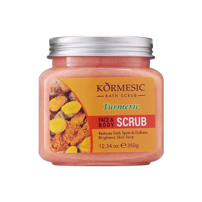 KORMESIC curcuma corps gommage crème visage hydratant nettoyage en profondeur lait Rose doux tendre visage Exfoliation produit de soin de la peau