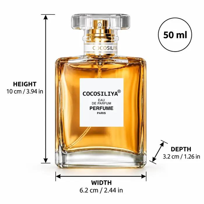 Parfum en spray EDP pour femmes, 50 ml, parfum chaud, sucré, gourmand et oriental, parfum longue durée, flacon carré en verre, cadeau de parfum pour le corps