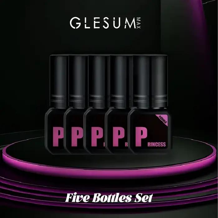 Glesum 5 bouteilles de colle princesse pour extensions de cils, faites-le vous-même, 5 ml, séchage r