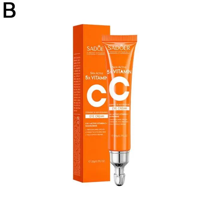 5xvitamine C éclaircissant sérum pour le visage, lotion, crème pour les yeux, nettoyant pour le visa