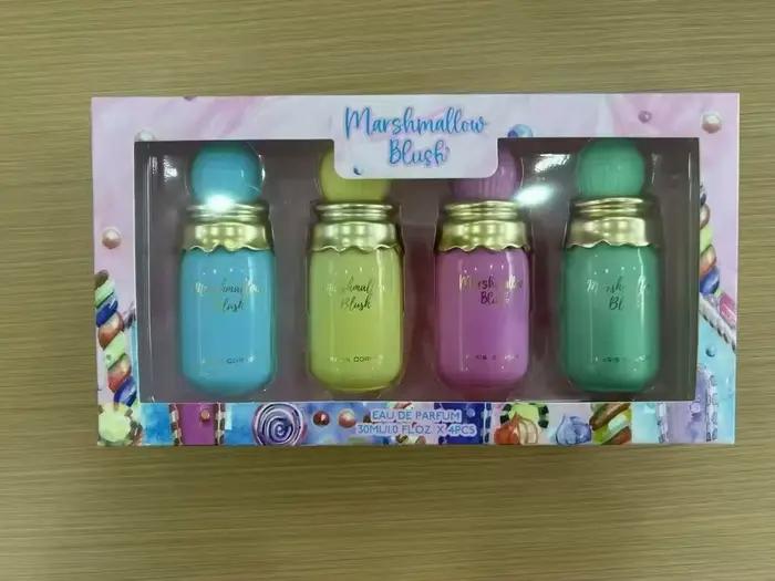 Coffret Cadeau Eau de Parfum Femme 120ml – Parfum Sucré Bonbon Guimauve 4 Pièces – Fragrance Gourman