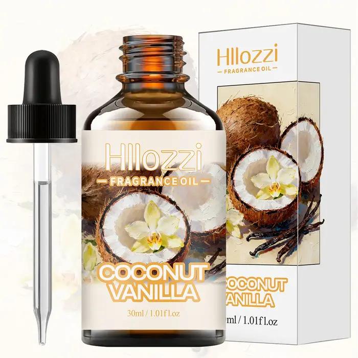 HUILE PARFUMÉE COCO VANILLE Adaptée aux soins du visage et du corps, visage, mains et ongles, à utiliser après le bain, le massage et pour les projets DIY