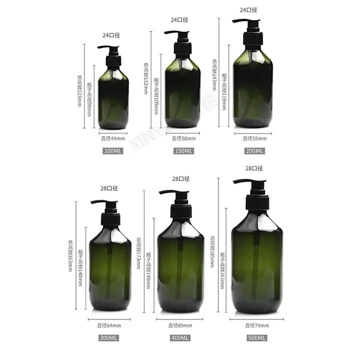 Bouteilles rechargeables pour shampoing, 100/150/200/300/400/500ml, récipient à pompe, liquide en plastique, bouteilles de Gel douche, fourniture de bain à domicile