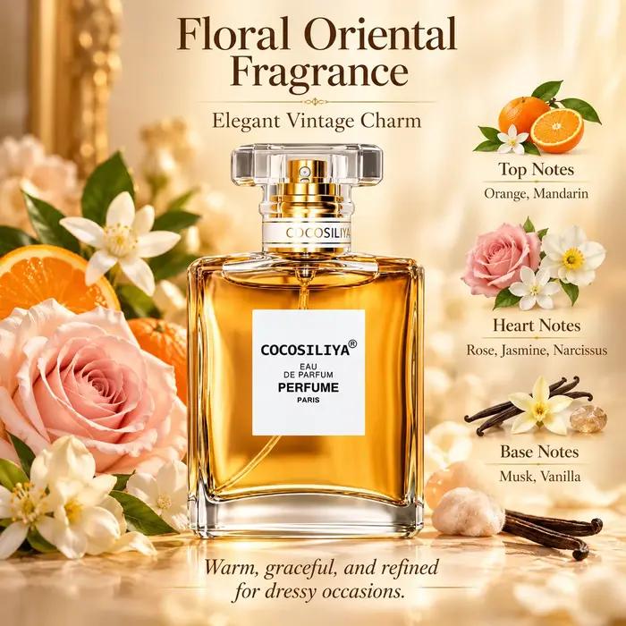 Parfum en spray EDP pour femmes, 50 ml, parfum chaud, sucré, gourmand et oriental, parfum longue durée, flacon carré en verre, cadeau de parfum pour le corps