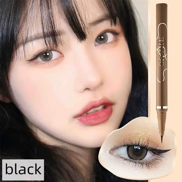 Stylo Eyeliner Ultra fin pour cils inférieurs, noir et marron, imperméable, durable, lisse, couché,