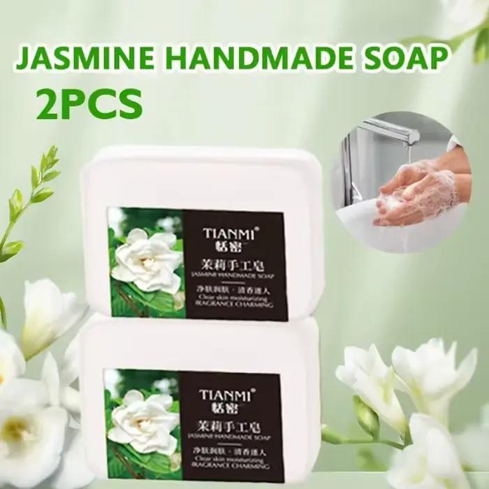 Savon artisanal au jasmin, riche en extrait de jasmin, adoucit les peaux rugueuses, reconstitue l'hy