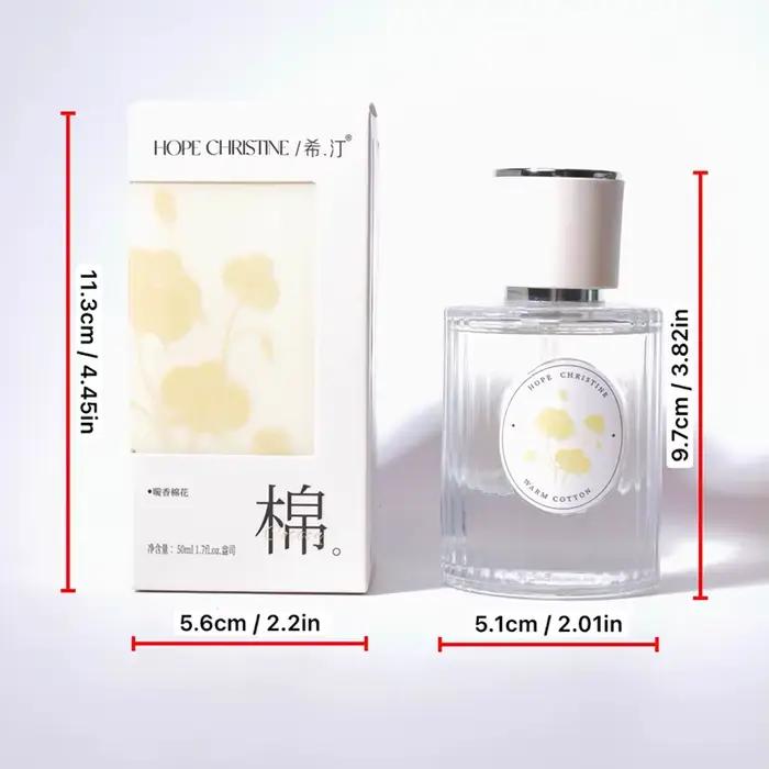 Parfum floral Clean Cotton Original pour femme, notes de tête et de cœur fraîches, longue tenue, idéal pour le bureau, dates et événements spéciaux