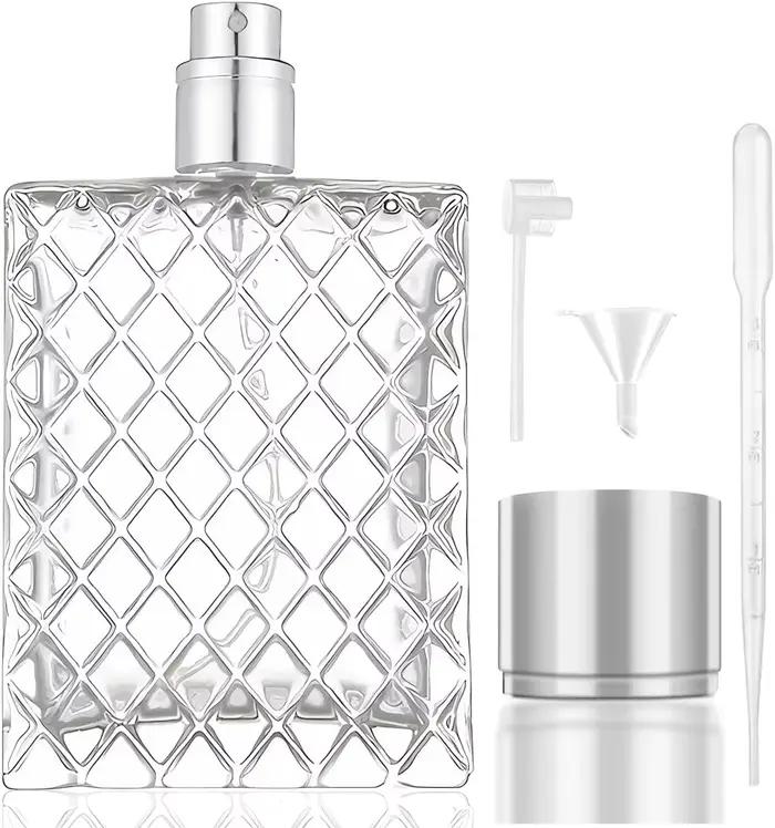 Bouteille de parfum Vintage à brume Fine, pulvérisateur de parfum en verre rechargeable de voyage po