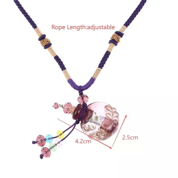 Bouteille de parfum en verre baroque Portable, collier suspendu, flacons d'huile essentielle, bouteille d'arôme, bijoux, pendentif désodorisant de voiture