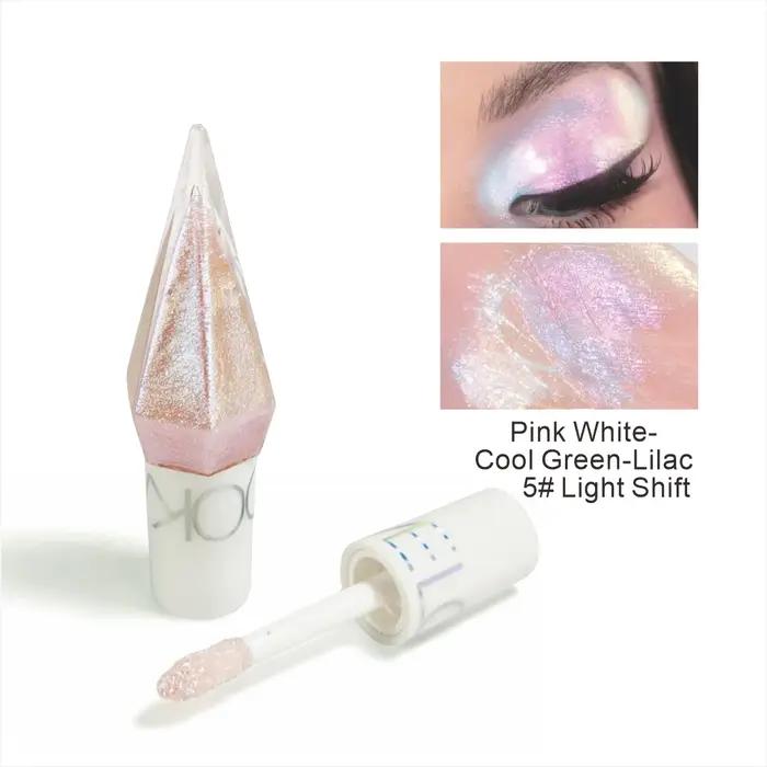 Fard à paupières liquide caméléon hautement pigmenté, dégradé métallique, pailleté, imperméable, effet caméléon optique, maquillage pour les yeux