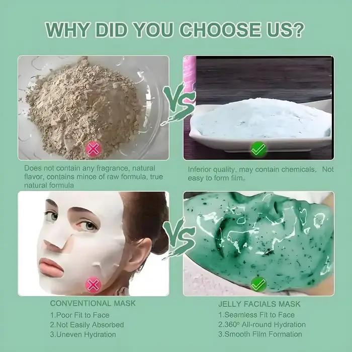 Masque hydratant et raffermissant pour le visage à base de poudre hyaluronique