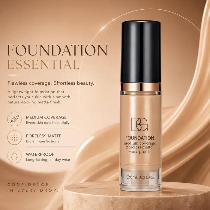 Ensemble de maquillage pour le visage : 1 poudre libre mate + 1 fond de teint waterproof